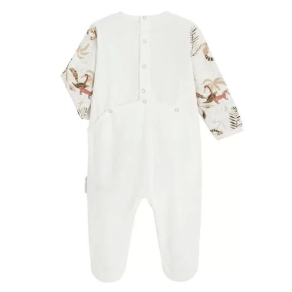 Pyjama bébé en velours contenant du coton bio Acapulco beige