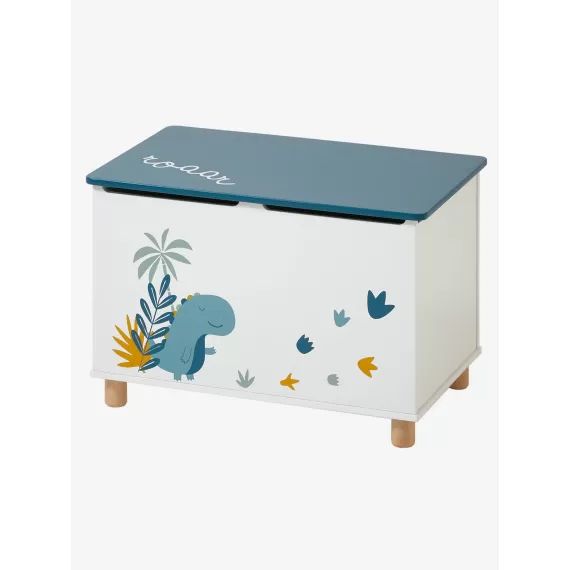 Coffre à jouets Dinosaure blanc imprimé