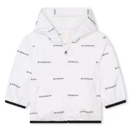 Coupe-vent à capuche Garçon Blanc