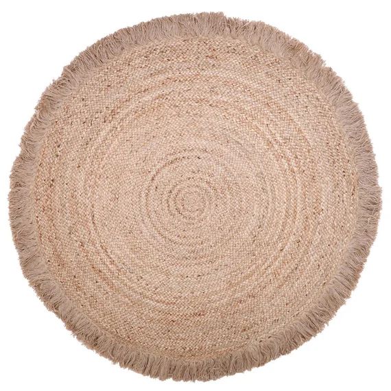 Terra Tapis Jute Avec Franges Jute Naturelle