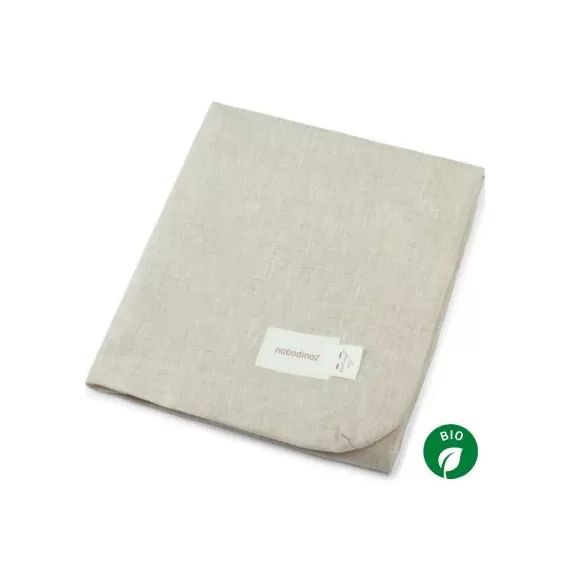 Housse de matelas à langer Lin français greige (50 x 70 cm)