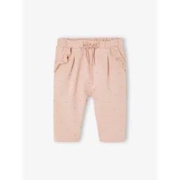 Pantalon molleton bébé fille rose poudré