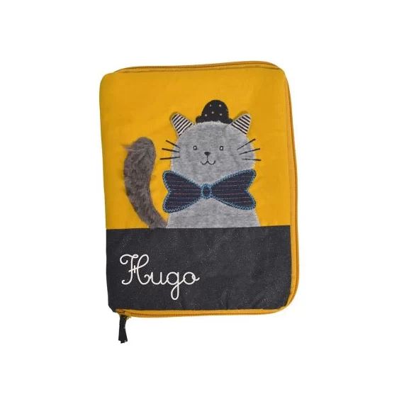 Protège carnet de santé chat Fernand Les Moustaches (personnalisable)