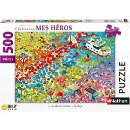 Puzzle Le Monde Des Smileys 500 Pcs Beige