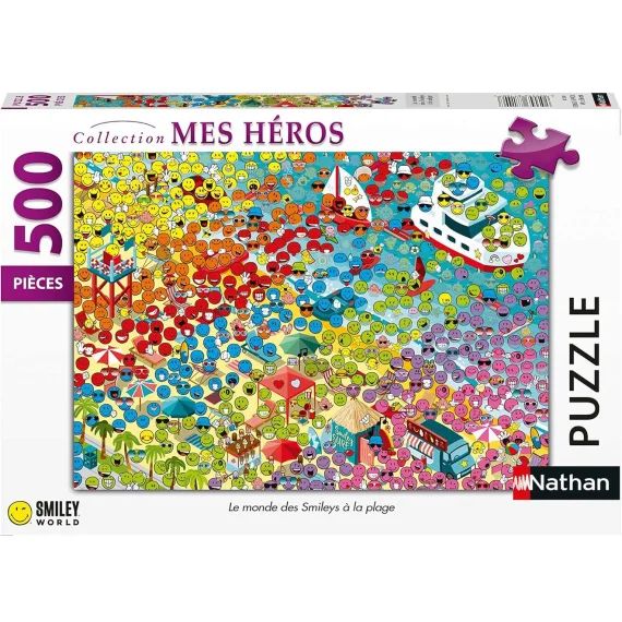 Puzzle Le Monde Des Smileys 500 Pcs Beige