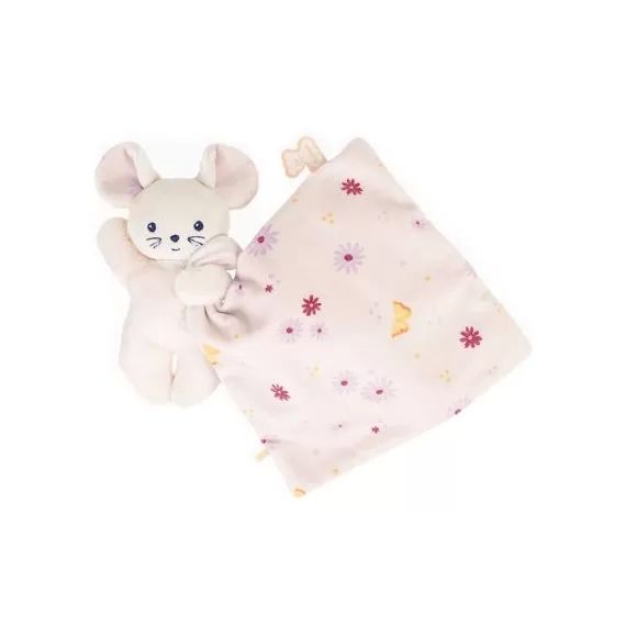 Doudou plat souris jolie marguerite