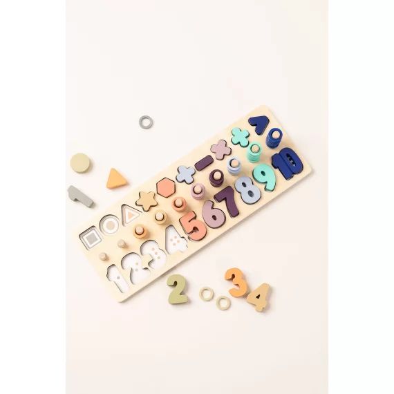 Puzzle avec numéros en bois Sesil Kids