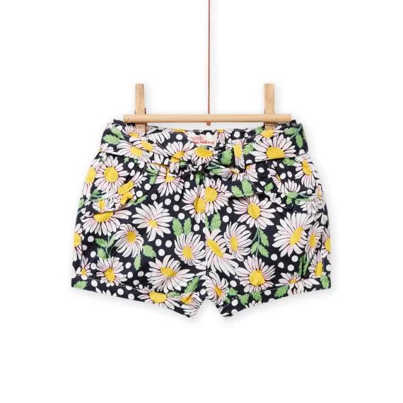 Short Et Ceinture Imprimé Fleuri Bébé Fille – Ecru