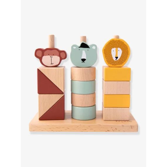 Blocs animaux à empiler en bois – TRIXIE multicolore