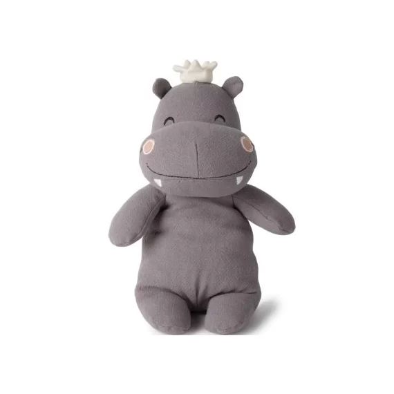 Peluche hippopotame avec couronne (23 cm)