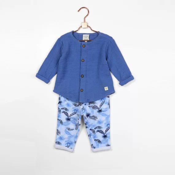 Pantalon imprimé Garçon Bleu