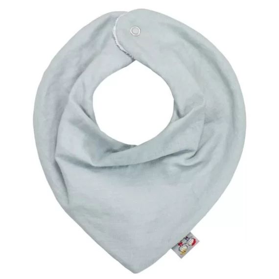 Bavoir bandana en lin Sevira Kids – Vert de gris – Dès la naissance bleu