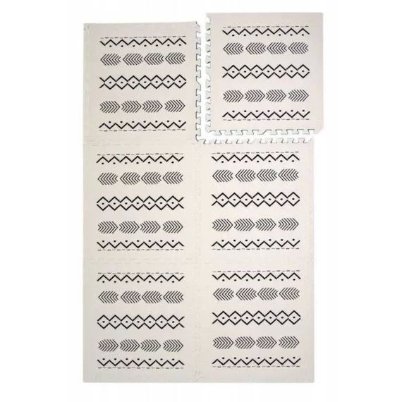Tapis de jeu enfant puzzle arc-en-ciel KIDOLO – 120 x 180 cm en mousse EVA sûre et douce blanc