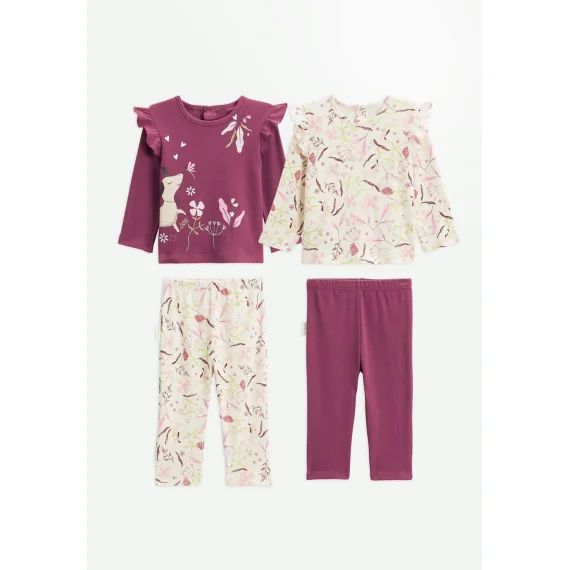 Lot De 2 Pyjamas Bébé Mila Rose
