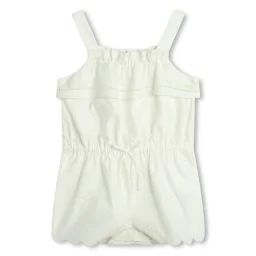 Combinaison-short brodée Fille Blanc