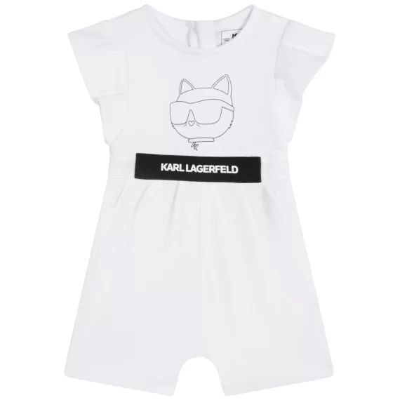 Combinaison short imprimée Fille Blanc