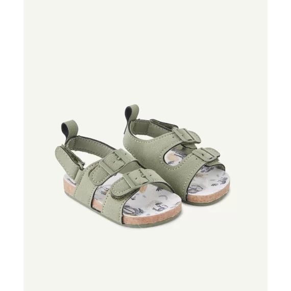 Chaussons type sandales kaki bébé –  – Soldes
