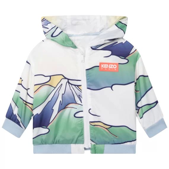 Coupe-vent réversible zippé Garçon Bleu