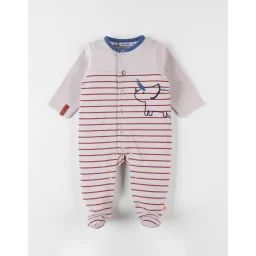 Pyjama 1 Pièce Rhinocéros En Jersey Bleu