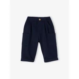 Pantalon chino en flanelle bébé marine