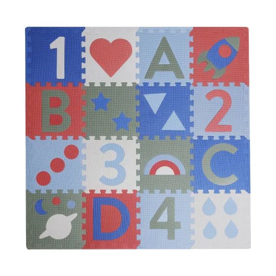 Tapis Mousse Puzzle Aron Multicolore
