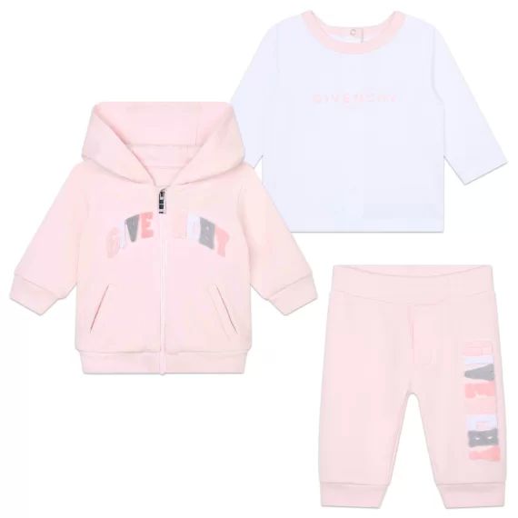 Ensemble 3 pièces molletonné UNISEXE Rose