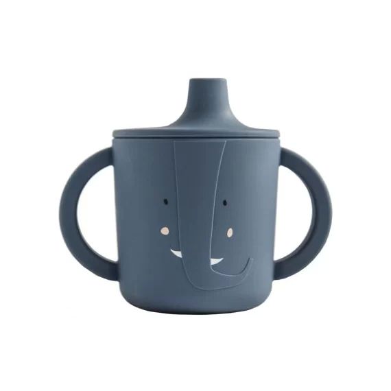 Tasse à bec en silicone Mrs. Elephant