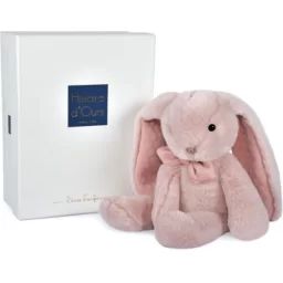 Coffret peluche lapin rose Preppy Chics (30 cm)