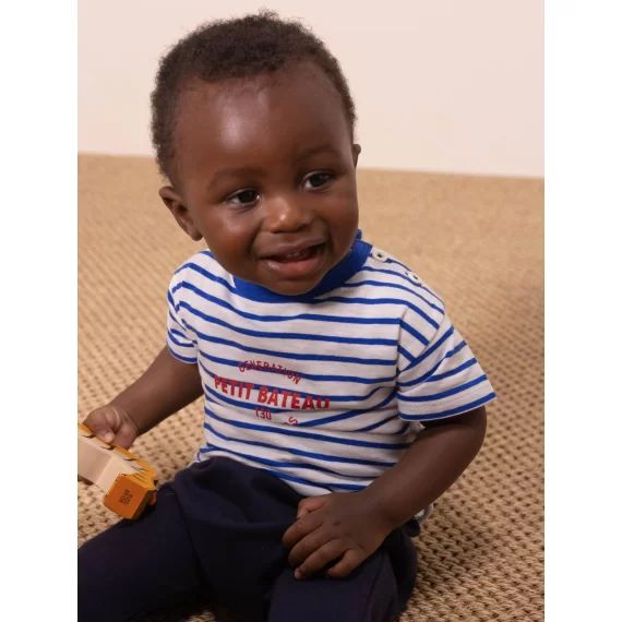 T-shirt manches courtes en coton bio PETIT BATEAU blanc