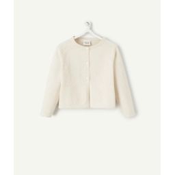 Gilet bébé fille beige et couleur dorée –  – Soldes