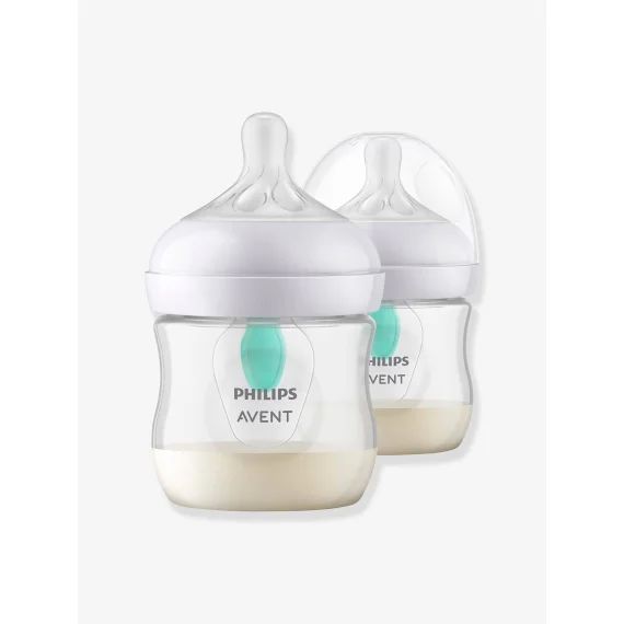 Lot de 2 biberons 125 ml Philips AVENT Natural Response AirFree transparent