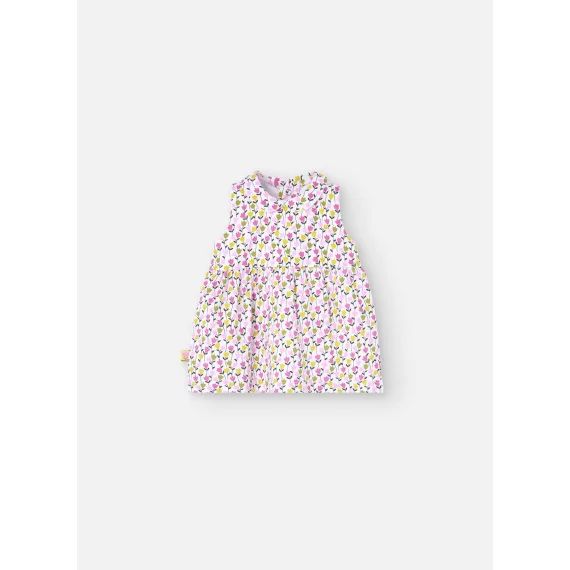 Robe En Coton Avec Imprimé Fleurs Rose