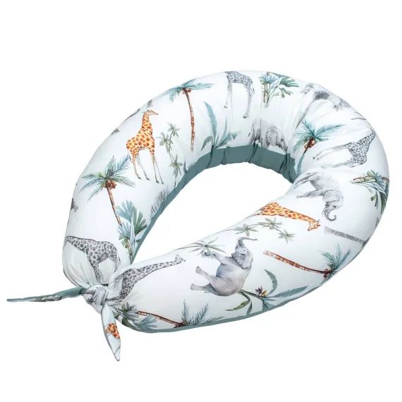 Coussin De Maternité Et D&rsquo;allaitement + Housse Safari Safari, Vert, Gris, Blanc