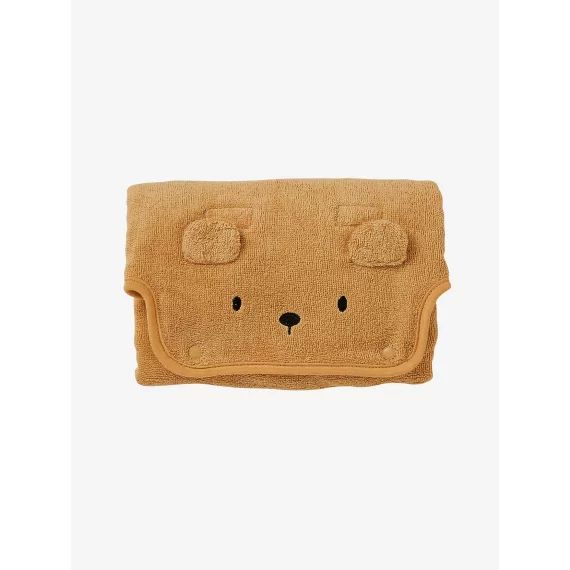 Tapis à langer de voyage en éponge Ourson caramel