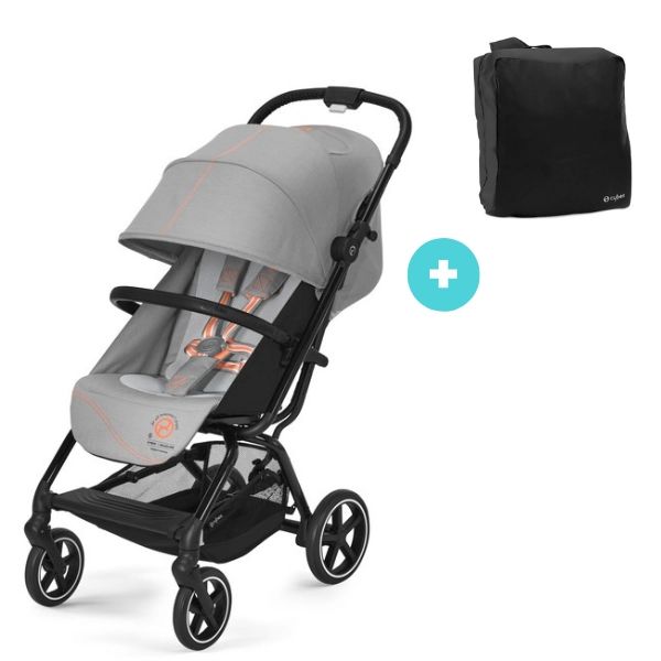 Poussette Cybex Eezy S PLUS 2 – Lava Grey + Sac de Transport (Offert)
