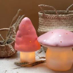 Lampe veilleuse champignon rose (28 cm)