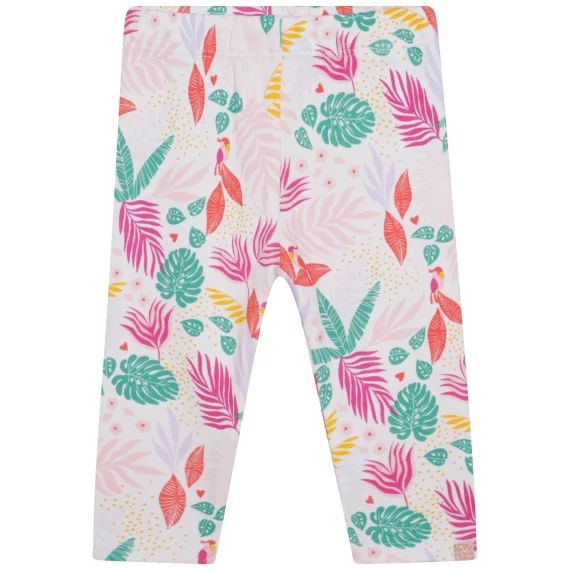 Legging imprimé tropical Fille Blanc