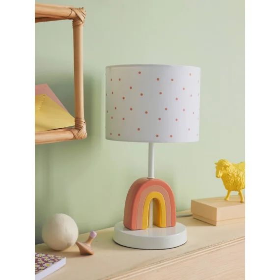 Lampe de chevet pied Arc-en-ciel rose