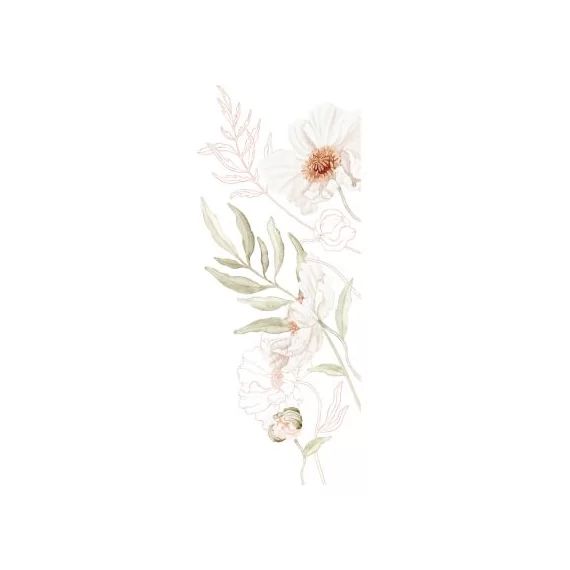Stickers muraux Corner Poppy Flower (46 x 111 cm)
