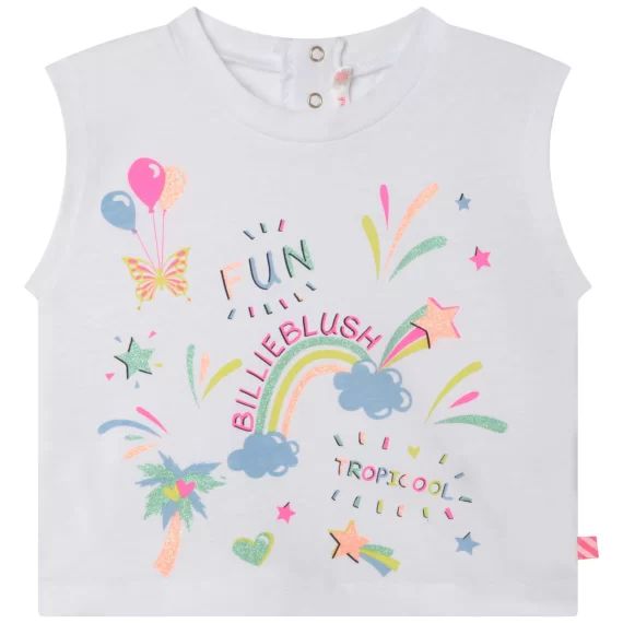 T-shirt à manches courtes Fille Blanc