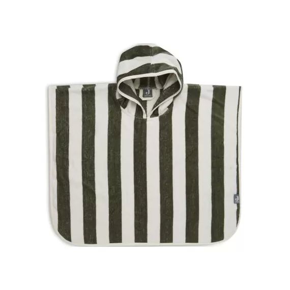 Poncho de bain rayé Leaf Green (1-4 ans)
