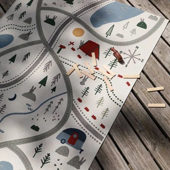 Tapis de jeu pour enfant – NATTIOT – Little Camper multicolore