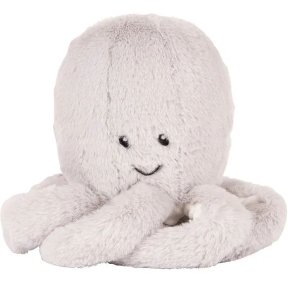 Peluche bruit blanc Olly la pieuvre grise