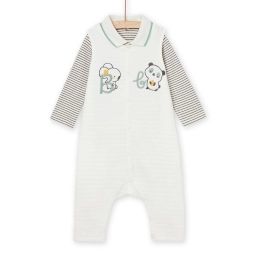 Ensemble Body Et Combinaison À Imprimé Souris Et Panda – Ecru