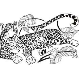 Sticker mural Léopard (65 x 42 cm)