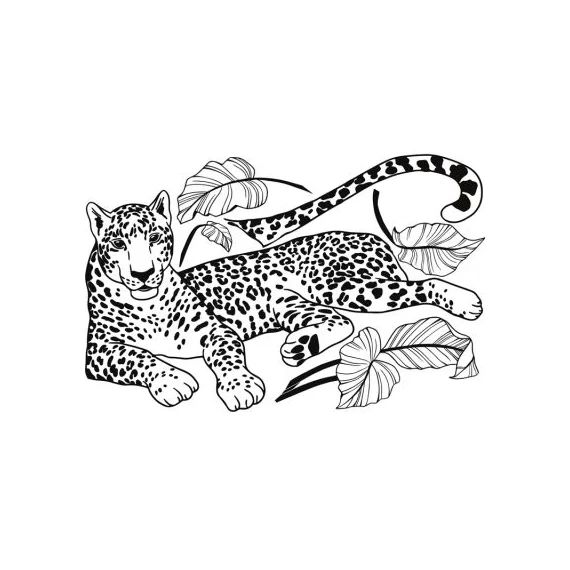 Sticker mural Léopard (65 x 42 cm)