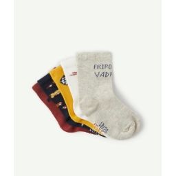 Les 5 paires de chaussettes hautes bébé garçon thème voitures –  – Soldes