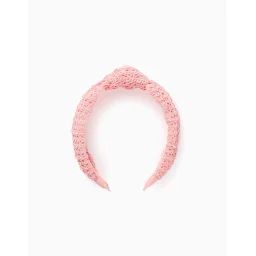 Serre-tête En Maille Ajourée Rose Clair
