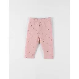 Legging Imprimé Fleuri Poudré Rose