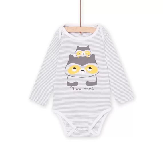 Body Manches Longues Rayé – Blanc